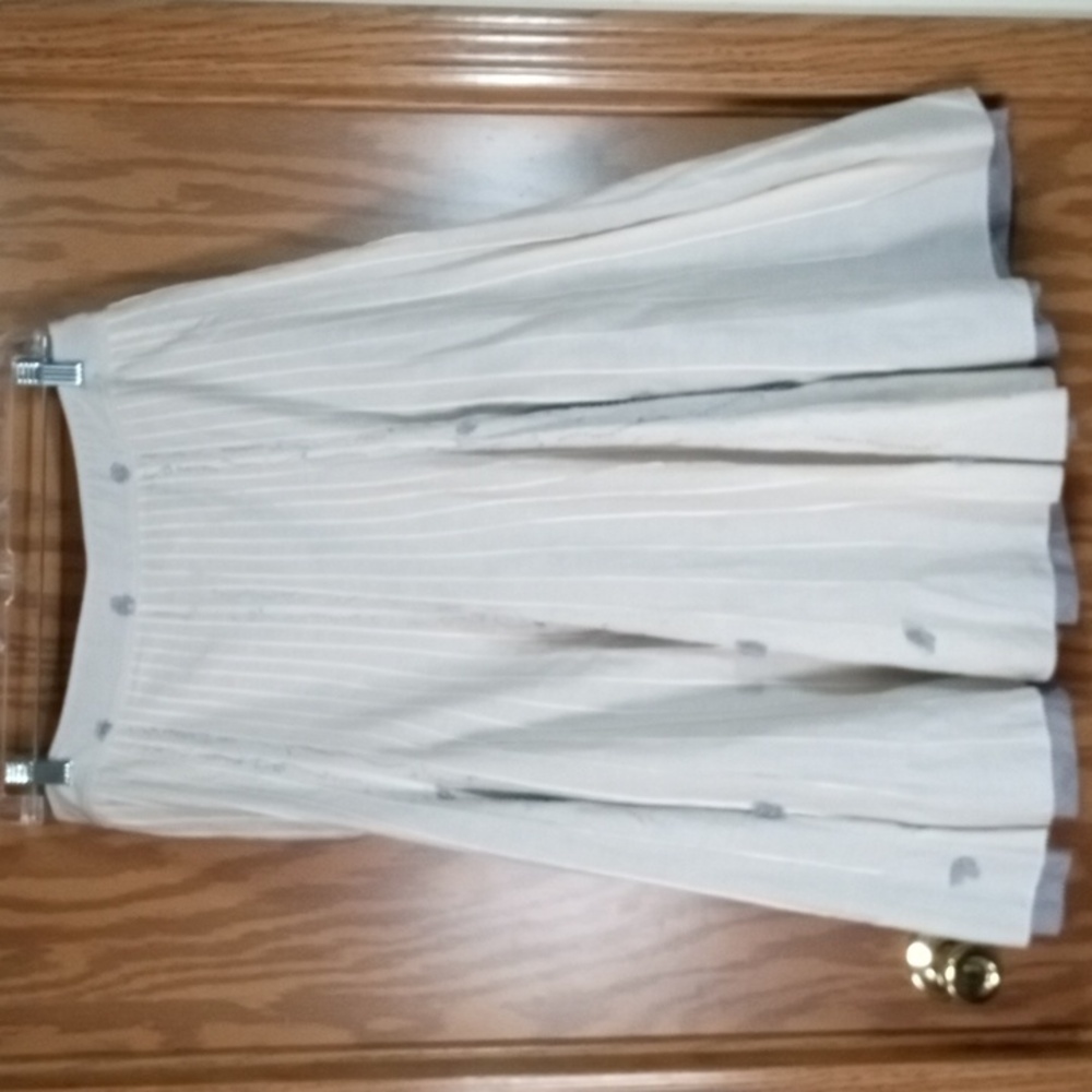 PERUVIAN COLLECTION,Elegant Cream Skirt, COTTON, Silk, Boho, Festival, Vacation - Picture 5 of 6